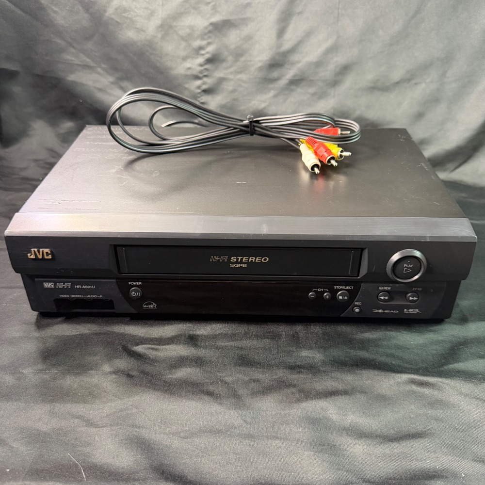JVC HR-A591U 4-Head Hi-Fi Stereo VHS VCR Player SQPB Black Tested Wor